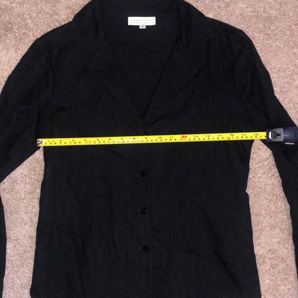 Diana Slavin Gray Dot Button Up Shirt Blazer Jacket, Size Small - Picture 8 of 9